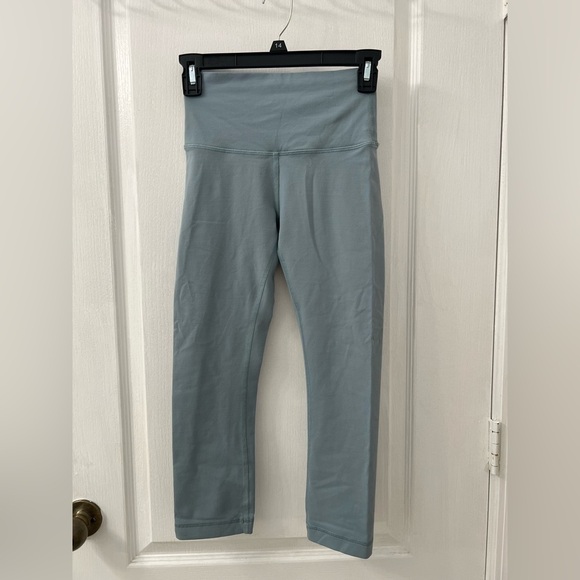 Lululemon Wunder Under Crop (High-Rise) *Full-On Luon 21" Blue Cast (Size 4) - Picture 7 of 12